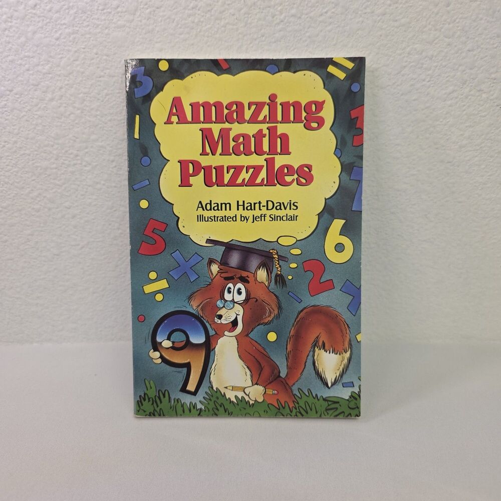 Amazing Math Puzzles Paperback Adam Hart-Davis, Illustrated By Jeff Sinclair